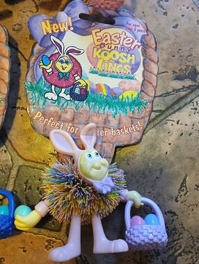 Lot Of 2 Vintage 1997 Koosh Kooshling Easter Bunny *brand New*